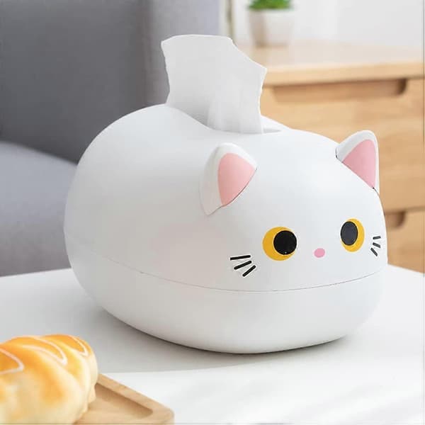 Katt Tissue Box Servettförvaringslåda Pappersförvaringslåda Behållare för Heminredning
