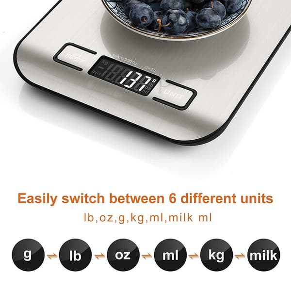 Home Electronic Scale Bake Kitchen Scale Stainless Steel Flat F