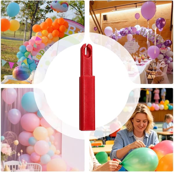 Ballongknutare, universal, återanvändbar, ergonomisk, röd - Rot