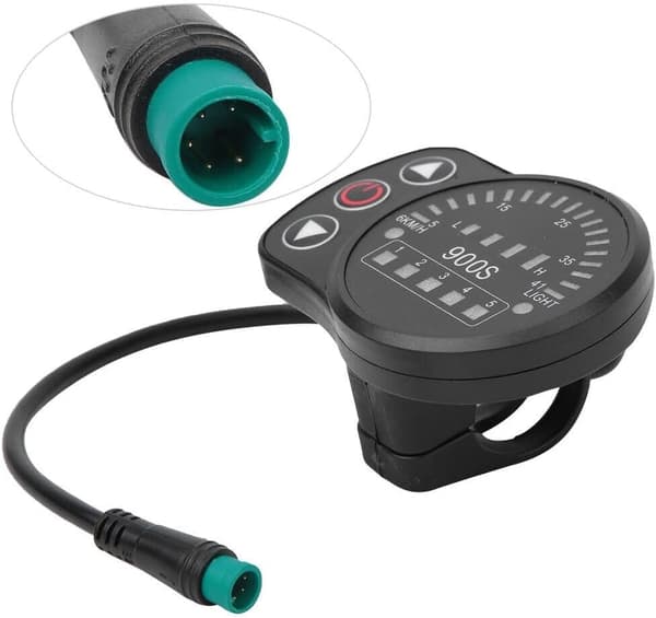 KT-900S Ebike Meter 5-bens interface PAS 5-bens LED-display Vandtæt elektrisk cykelkontrolpanel