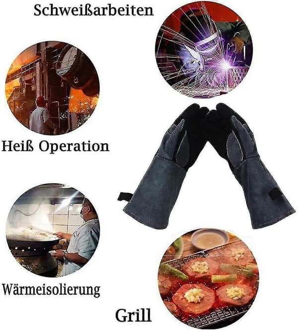Ovnshandsker, Bagehandsker, Grillhandsker, Grillhandsker Ruskind