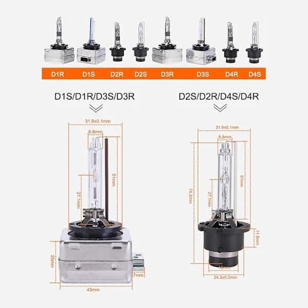 2 kpl D4R 35W HID-lamppuja Xenonvalo, DC 12V