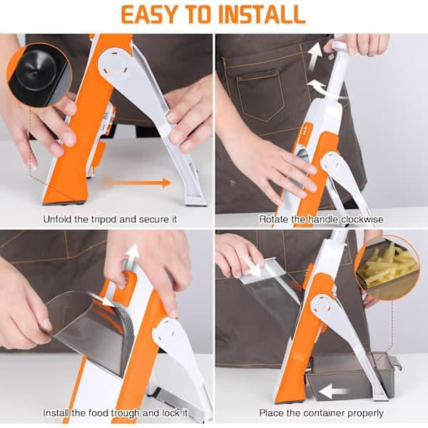 Adjustable Mandoline Slicer for Kitchen, Vegetable Chopper, Potato Slicer for Cucumber Potato Carrot Cheese