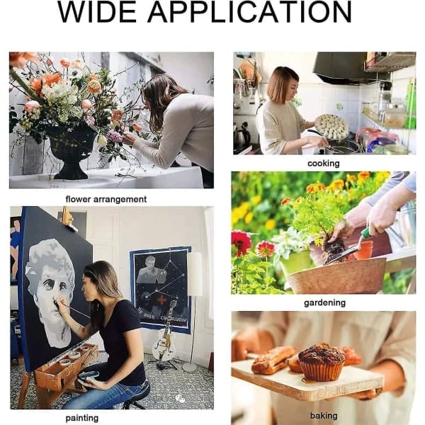Hageforkle for kvinner, midjeforkle med lommer, japansk arbeidsforkle for hagearbeid, matlaging, maling, baking