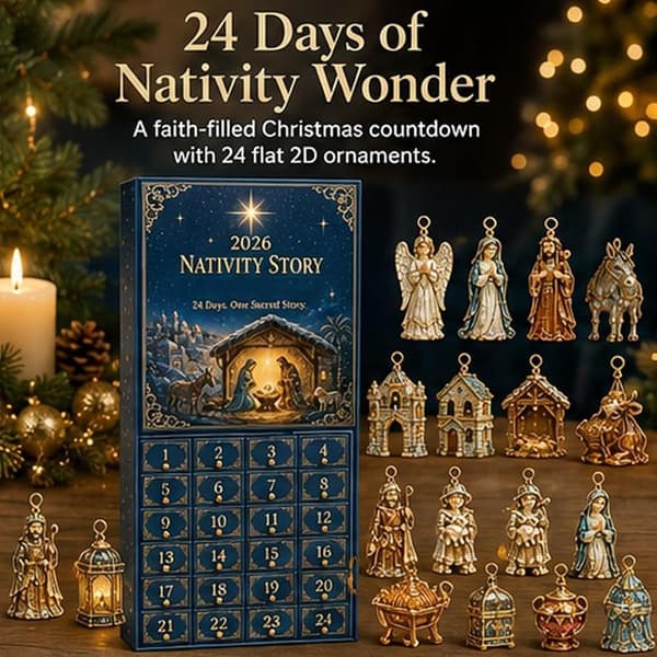 Adventskalender Jul 2D akryl Jesus-adventskalender-låda -