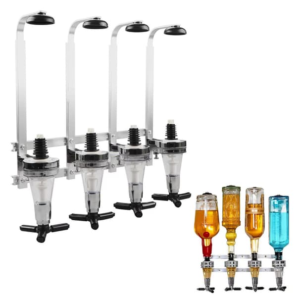 Spritdispenser med målefunksjon - for 4 flasker / spritmål disp