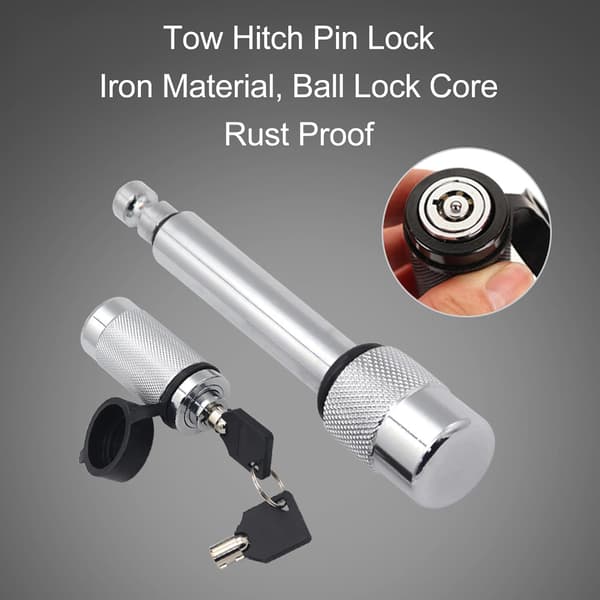 Hitch Pin Receiver Lock, Convenient Use, Easy Installation, Ball Mount, Trailer Core, Hitch Pin Lock, Rustproof with