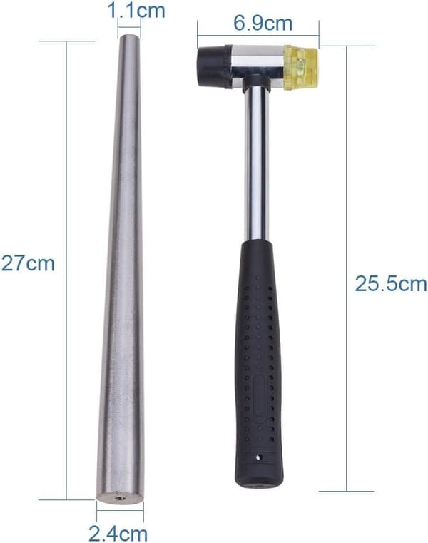 1 Set Stål Stick Förstorare Mandrel Ring Mätverktyg och Je DXGHC