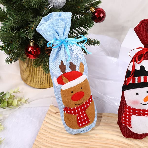 3 stk juledekorasjoner Vinemballasje Vinflaskedeksel Jul