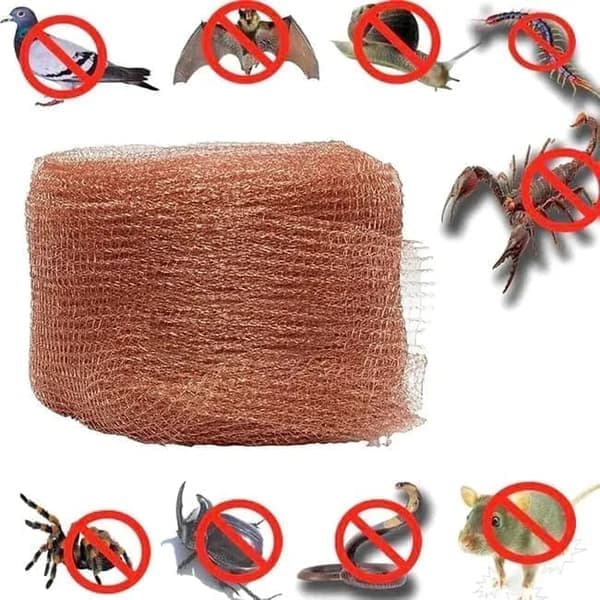 Home Copper Wire Mesh, Electromagnetic Wave Shielding, Insect and Rodent Protection, Dense and Durable Copper Mesh for Decoration