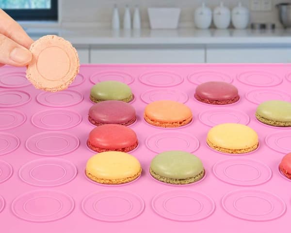 Bakematte Makronmatte 48 stk Silikonmatte multifärg multicolor