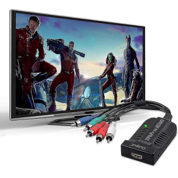 2025 Ny komponent til HDMI-omformer Støtter 1080P hann YPBPR til HDMI-adapter R/L til HDMI 5RCA til HDMI