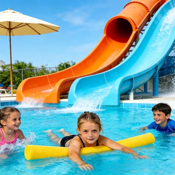 Skumsimnudlar för pool, flytleksak för simning och pool, orange, solid orange Sólido