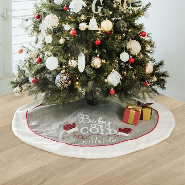 48 tommer handsker juletræstæppe juletræsdekoration