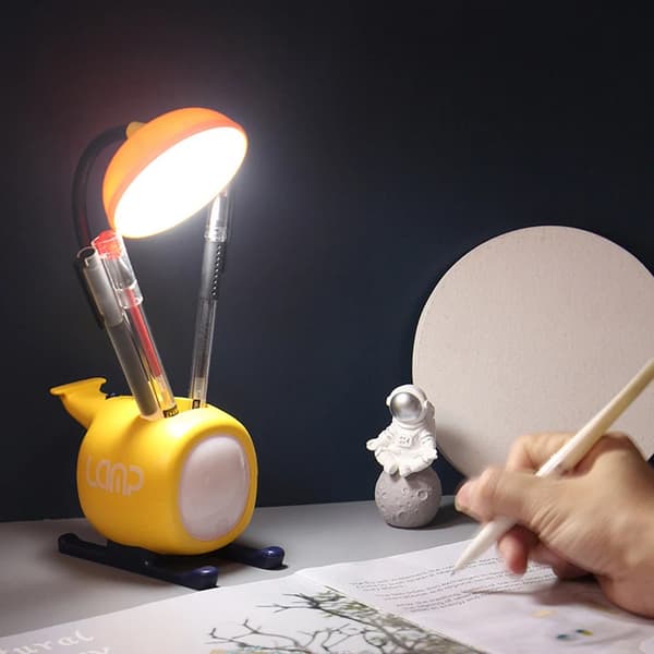 LED skrivebordslampe, tegneserie USB flybriller, skrivebordslampe, student d