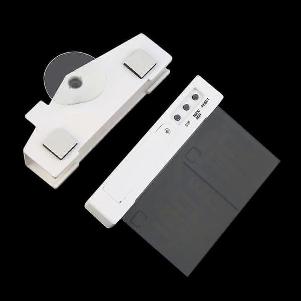 Digital Transparent Hemfönster Display Termometer Hygrometer Inomhus Utomhus Temperatur Inomhus Hu