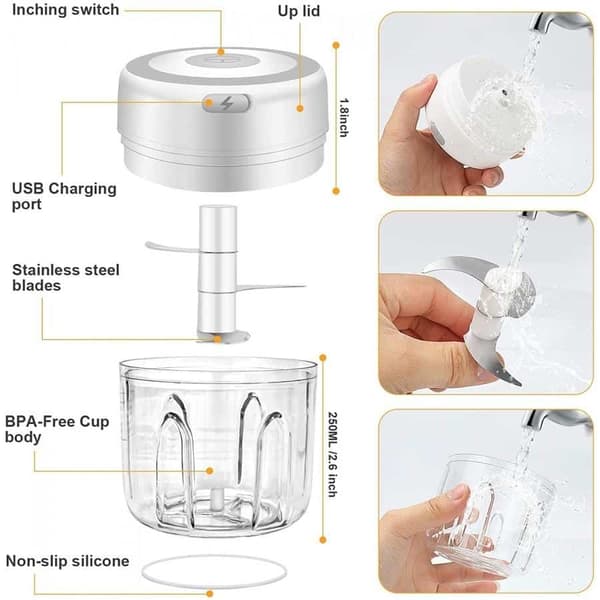 Rechargeable Mini Chopper (USB) 100 or 25 256 100 ml. Vit