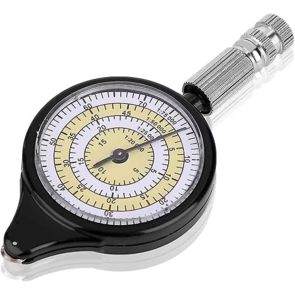 Mini Aluminum Map Meter, Portable, for Outdoor Use, Distance Meter, Map Meter, Tool for Measuring Distances on Maps