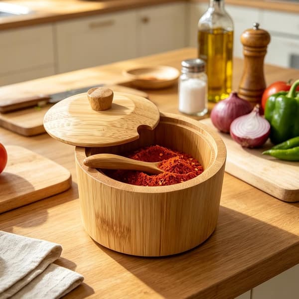 Suolasäiliö työtasolle Gewürzdose puusta -