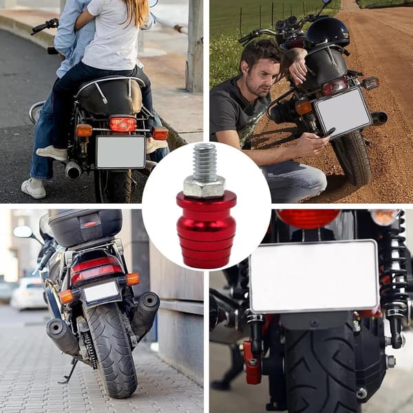 Motorcykel-registreringsskyltskruvar, registreringsskyltskruvar fashionabla, släta, -