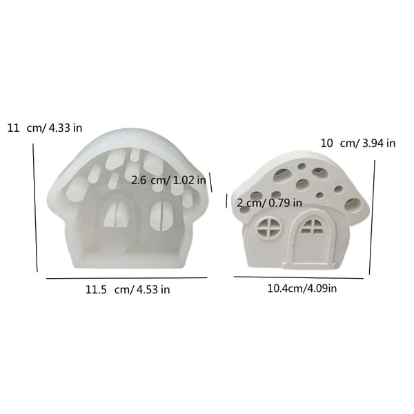Sopphus Lysestake Silikonform 3D Hus Lagingsmateriale Gips
