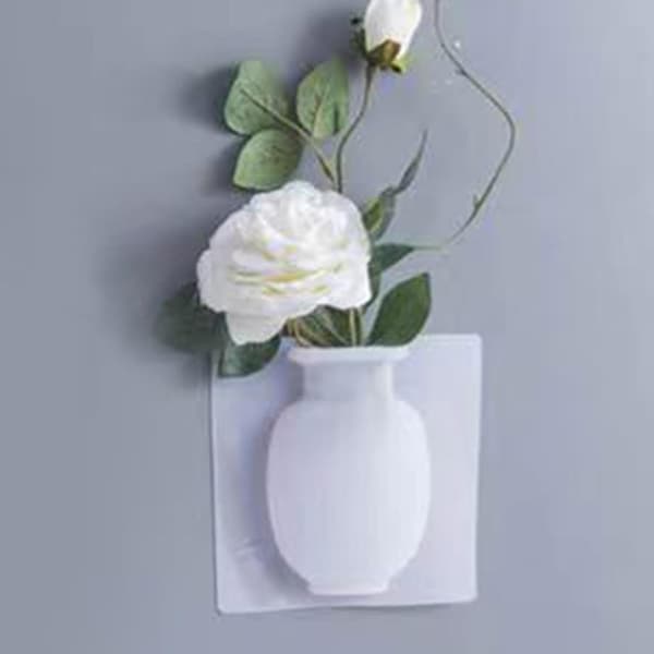 Spårlös väggvas, väggmonterad klibbig blomvas Innovativ, -