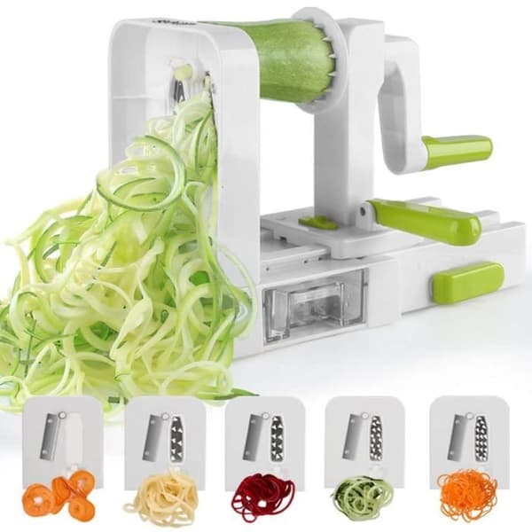 Sammenleggbar spiralgrønnsakskutter - Best for Zucchininnudler, Grønnsakspasta og Spaghetti