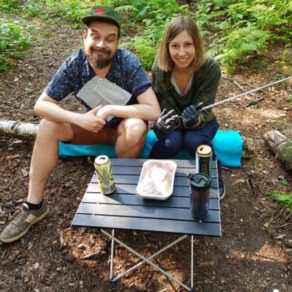 Lättvikts Fällbart Campingbord i Högstyrka Aluminiumlegering