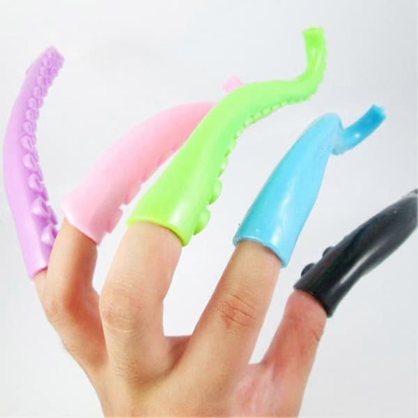 Mini Finger Tentakel Blæksprutte Prank Legetøj Cosplay Fest Tilbehør Rekvisit til Børn
