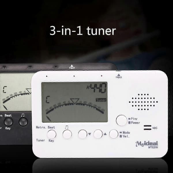 High Accuracy 3 in 1 Wind Instrument Tuner Large LCD Display Wind Instrument