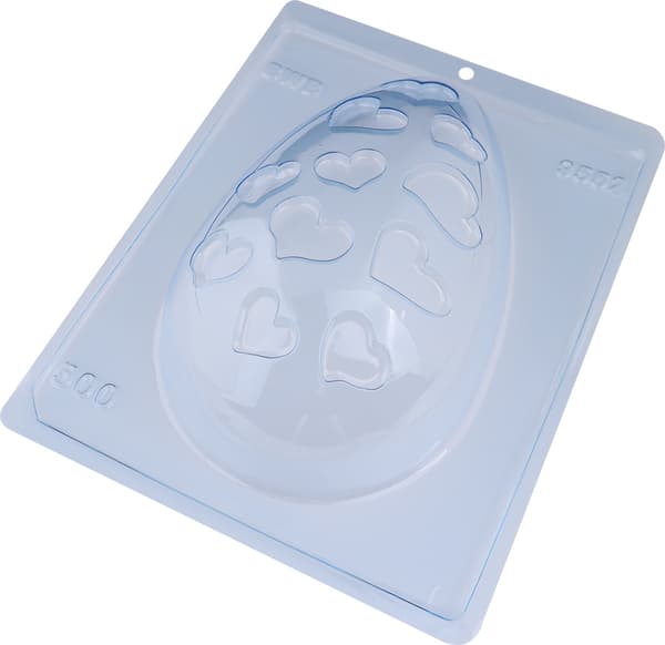 Pralinform Mönstret Egg 500g - Sjokoladeform - BWB 9552 - Spesiell 3-delt form Transparent transparent