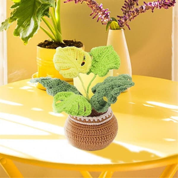 Virkkaussetti DIY Monstera Deliciosa Virkkaussetti Lankaneuloilla Pehmolelu Helppo{AZC}