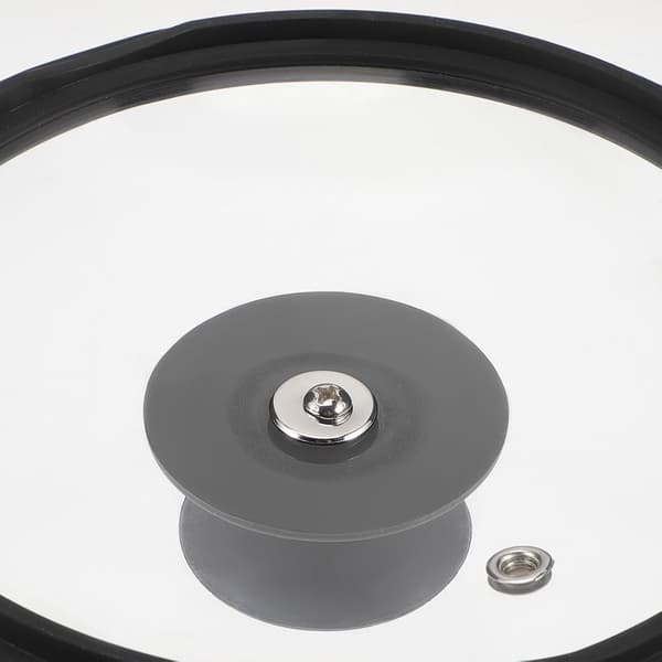 Silicone Pot Lid Replacement Handle, Heat-Resistant, 16cm, Black, Compatible with Small Pots and Pans