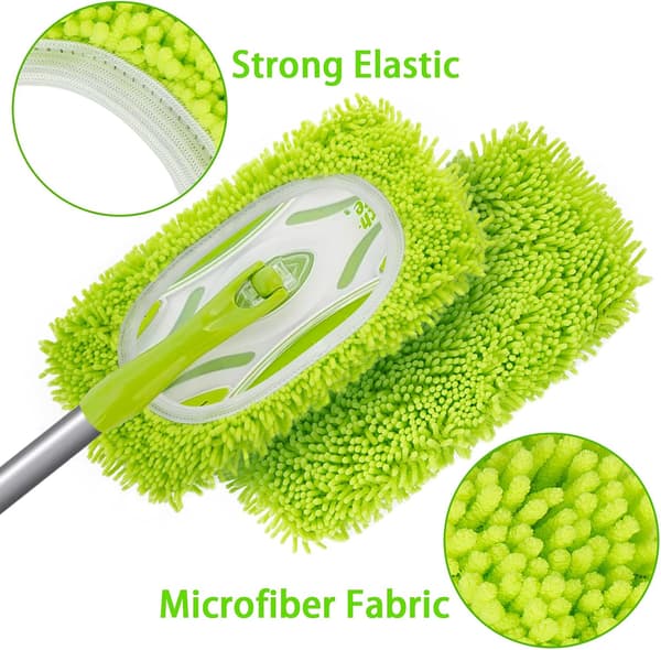 Genanvendelige mikrofiber tørremoppeklude til vådmopper, kompatible med Swiffer Sweeper mopper, erstatningsmopper til gulvrengøring {AZC} 4 stk. 4 Pack