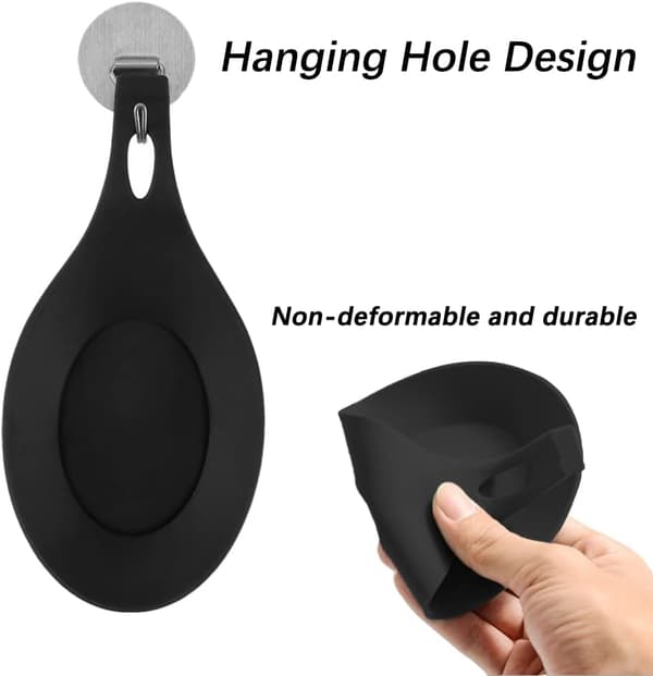 Silicone Spoon Rest, Silicone Kitchen Spoon Holder, Silicone, ZQKLA