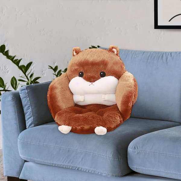 Hamster Sittepute Stolpute Moderne Stolputer Komfortabel Sittepute Dyrepute, Mørkebrun