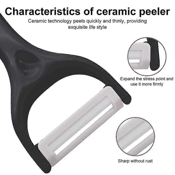 Ceramic Fruit Peeler for Vegetables Creative Cutlery Peeler Vegetable Cutter Cooking Tool Kitchen Scraper Peel Remover Accessories Brown