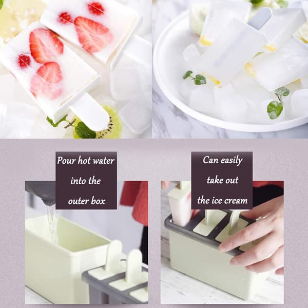 2-pak Mini Ispindeforme Sæt DIY Hjemmelavede BPA-fri Silikone Non-Stick Ispindeforme Dessert