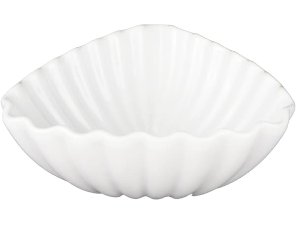 Mini Porcelænsskål - Foldet Trekantet - 16-pak Vit 4000