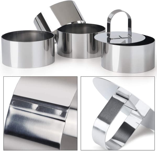 Professionel Bageform, Rustfrit Stål Non-Stick Overflade Alsidig Mousse Bageform til Perfekt Form, Tåler Hyppig Brug, Tåler Opvaskemaskine