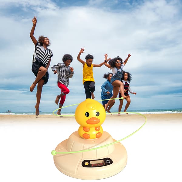 Cute Cartoon Animal Skipping Rope Machine Smart Automatic Counting Jump Training Interaction Machine with Remote Control for Home Gym Party 0.7