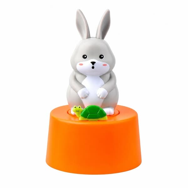 Mechanical Kitchen Timer, 60-Minute Visual Countdown, Cute Cartoon Animal, Orange