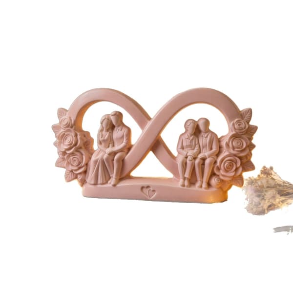Par Skulptur Silikone Lysform Varmebestandig til Lys Sæbe