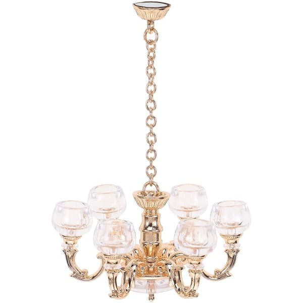 Miniature Ceiling Lamp Simulation Lamp 1/12 Scale Miniature Lamp Mini House Crown