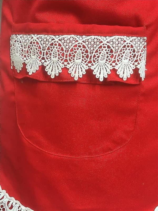 Adjustable Waterproof Apron Kitchen Cooking Women's Apron with Pockets (Pink) (FMY)