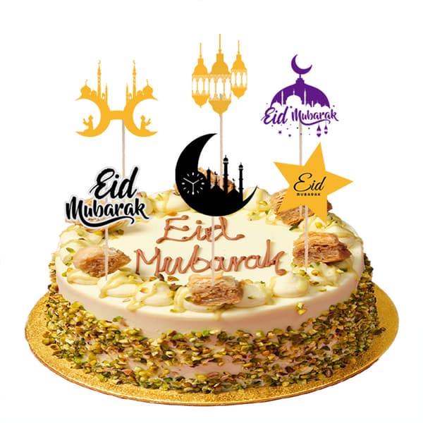 Islam Ramadan Kake Toppers Kakepynt Eid Mubarak Festutstyr 2 2