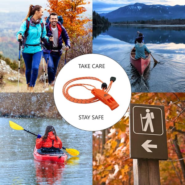 6 pcs Emergency Whistle with Lanyard Safety Whistle Survival Sharp