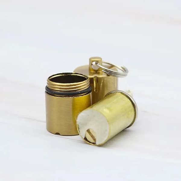 Minilighter med nøglering, 26x13mm, guld