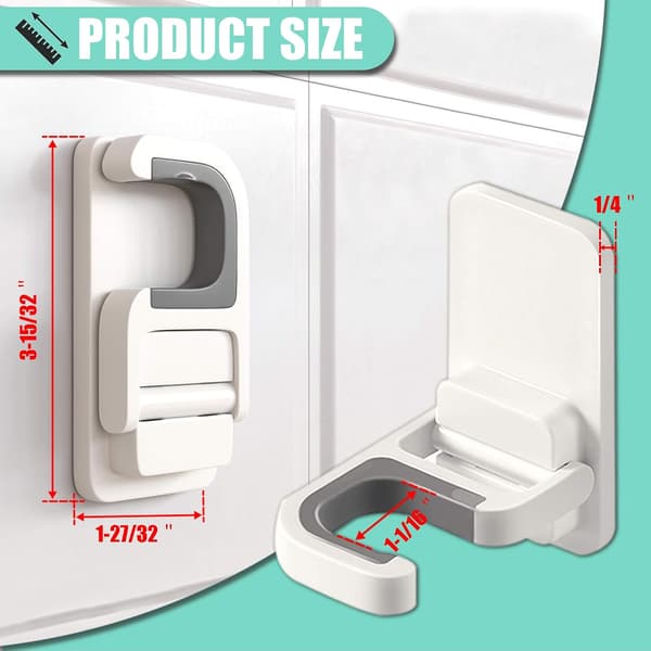 Wall-mounted Mop and Broom Holder - 4 pcs, C-shaped Self-adhesive Anti