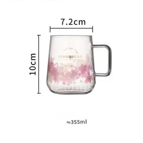 Starbucks Rosa Sakura Värinvaihtava Lasinen Kahvimuki Kukkatikulla